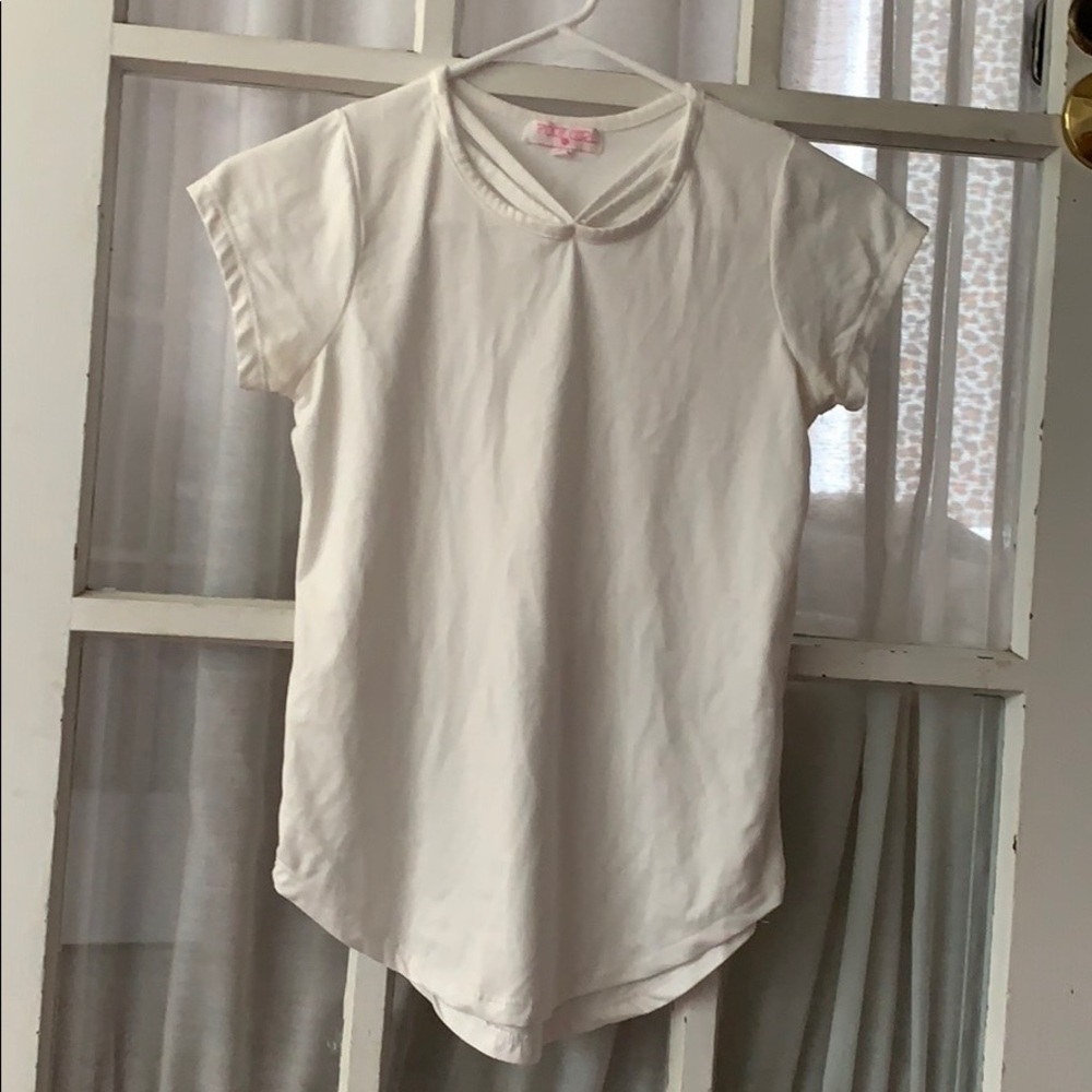 Poof girl basic white top